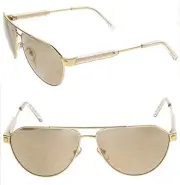 VERSACE GLAM Crystal Stud Rock Medusa 2223 Gold Mirror VE2223 Aviator Sunglasses