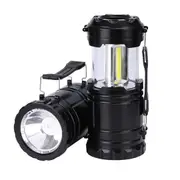 Collapsible LED Camping Lantern - 200LM, Black, Batteries Not Included