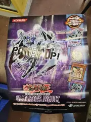 Yugioh Gladiator's Assau;lt/Tin Rare Promo Poster 18" by 24" Unused 2 Sided
