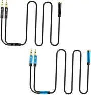 Wired Boys and Girls Headphones Adapter Headphone Splitter Cable Ports Mm Jack for Desktop Pc Laptop