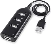 SHU-Store USB HUB 2.0 Multi USB Port 4 Port Hub USB Splitter High Speed Hub Adapter Fit for PC Laptop Notebook Computer Accessories (Color : Black)