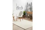 Carlos Felted Wool Rug White Natural