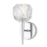 Zara Prism Sphere Crystal Chrome Wall Sconce