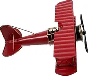 TOPPERFUN Vintage Airplane Model Wrought Iron Decor Retro Style Ornament for Home