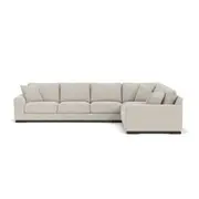 Huntley 6 seat right facing corner modular in Reid Fabric Dove