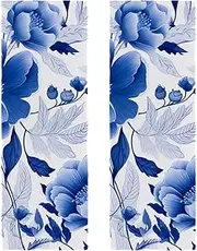 Hand Towels for Bathroom,Gym Towels for Working Out,Sports Towel,Blue Spring Peony Flowers,2-Pc