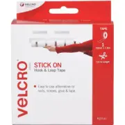 NEW Velcro Brand Stick-On Hook And Loop Tape 19mmx1.8m White