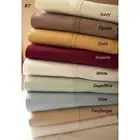 Gracy Bedding Flat Sheet+2 Pillow Case 1000TC AU Double Size Solid Colors