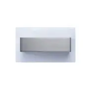NEW YORK Wall Light Interior Surface Mounted Up/Down 6W Rectangular Satin Nickel 3000K Clear Acrylic Border 360LM
