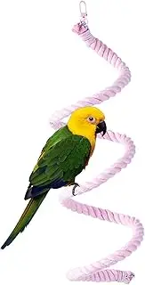 Bird Cage Perch, Bird Climbing Rope - Flexible Bird Swings for Parrots Cockatiel Peony | Multicoloured Peonies Chew Watching Cotton Ladder Standing Stick