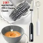 USB Rechargeable Egg Beater Three Speeds Cream Beater Espresso Tools