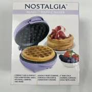 Nostalgia MyMini Waffle Maker 5" Cooking Surface, Brand New Factory Sealed