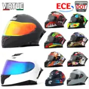 DOT Motorcycle Bluetooth Helmet Double-layer Windproof Lens Full Helmet VIRTUE