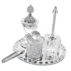5 Pieces Glass Incense Burner Set Censer for SPA Home Fragrance Living Room
