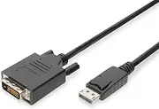 DIGITUS DisplayPort Adapter Cable - DP to DVI (24+1) - Full HD - 5 m - Locking, 60Hz - Compatible with Monitor, PC