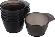 6pcs Hair Coloring Tools Mixing Bowl for Hair Dye Color Mixing Bowl Salon Supplies Black Plastic