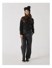 [Decjuba Kids] Jayde Faux Leather Pant in Black