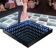 3D Led Dance Floor Mirror Tiles with Wiring - 50x50cm RGB Cube Light Panels for Nightclub, Ktv, Wedding Party, Stage Decoration - Cool Color Changing Table & Floor Lighting