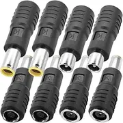Xiatiaosann DC Power Converter Plug Kit, DC 7909 Male to DC 8020 Female & DC 7909 Female to DC 8020 Male Conncector for Solar Panel RV Portable Power Station (8 Pcs)