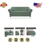 Loden Frost Sofa Cover - Durable Stretch Slipcover with Non-Slip Elastic Base