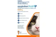Revolution Plus For Medium Cats 2.5 - 5Kg 3 Pack