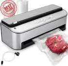 85kPa Vacuum Sealer Machine 120W Automatic Sealing, Built-in Cutter Bags Storage