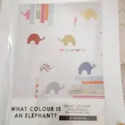 New Jen Kingwell WHAT COLOR IS AN ELEPHANT Kid's 46" Applique Quilt Pattern