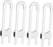 Yardwe 4 Pcs Adjustable Cabinet Locks: Childproof Sliding Safety Latches for Babies Kids and Toddlers Ideal for Kitchen Cabinets Drawers Closets Cupboards