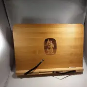 Bamboo Book Stand Adjustable Book Tablet Holder Folds Flat