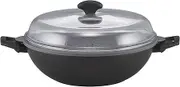 Essteele Per Salute 32cm Nonstick Aluminium Multicooker with Steamer Insert, Induction, Gas & Electric Compatible, Dishwasher & Oven safe, Black
