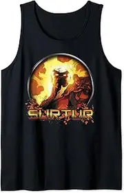 [Marvel] Surtrur Action Pose Logo Circle Portrait Tank Top