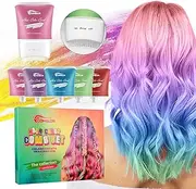 Temporary Hair Coloring Dye Wax 5 Colors, Comblor Hair Color Wax for DIY Hair Dye,Temporary Color Hair Wax for Mustache & Beard & Men & Women & Kids or Pets Hair Color, Kids Color Crayons (5 x 60 ml)