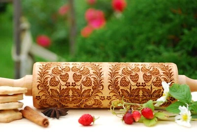 Stawberry Cookie cutters Pastry Cutters Embossed rolling pin Cookie mold Stamp