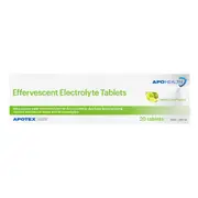 APOHEALTH Effervescent Electrolyte Tablets Lemon-Lime 20 Tablets