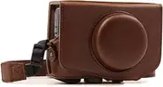 MegaGear Ever Ready Leather Camera Case Compatible with Canon PowerShot SX740 HS, SX730 HS