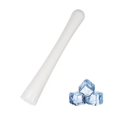 Cocktail Muddler, 10 Inch PP Drink Muddler, White (Thick)