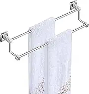 Towel Hanger No Drilling Towel Rack Double Pole Towel Holder Self Adhesive Wall Mounted Copper for Kitchen Bathroom LWX