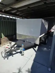 7x5 Trailer For Bikes/Mowing Equipment/ Tools/ Ramp Included/ Jerry Can Holders