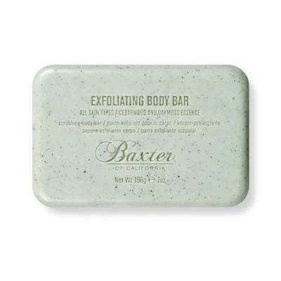 Baxter of California Exfoliating Body Bar Soap for Men with Cedarwood and Oak Mo