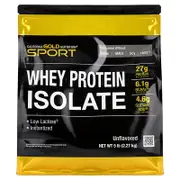 California Gold Nutrition, Sport, Whey Protein Isolate, Unflavored, 5 lb (2.27 kg)
