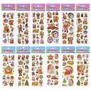 Vintage Christmas Stickers Xmas Craft Gift Home/Party DIY Randomly Decoration C