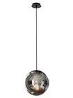 Beacon Lighting Marcel 1 Light 300mm Pendant in Black with Smoke Glass
