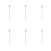 6PK A.FRESCO Mild Steel Uncoated Double Ring Plant Support Display Stake 30cm