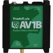 Pro Co AV1B Video and Audio Passive Interface Connected to Microphone/PA Systems