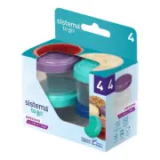 NEW Sistema Dressing Pot To Go 4 Pack By Spotlight