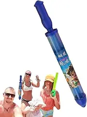 Firework Water Squirter - Fireworks Water Spray Toy | High Pressure Funny Pull-Out Pool Game for Outdoor | Interactive Parties Entertainment for Family, Friends & Couples (Blue)