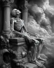 Skulls & Bones Dark Gothic Macabre – 8x10 Art Print 310424665