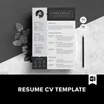 高端大氣黑白極簡風格簡歷模板履歷備審 RESUME CV TEMPLATE.R2019052008