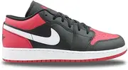 [Nike] Air Jordan 1 Low GS Black/Gym Red-White Size 4.5