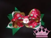 BIG Boutique Style Red, Green, Winter SNOWFLAKE SANTA Christmas Holiday Bow!!
